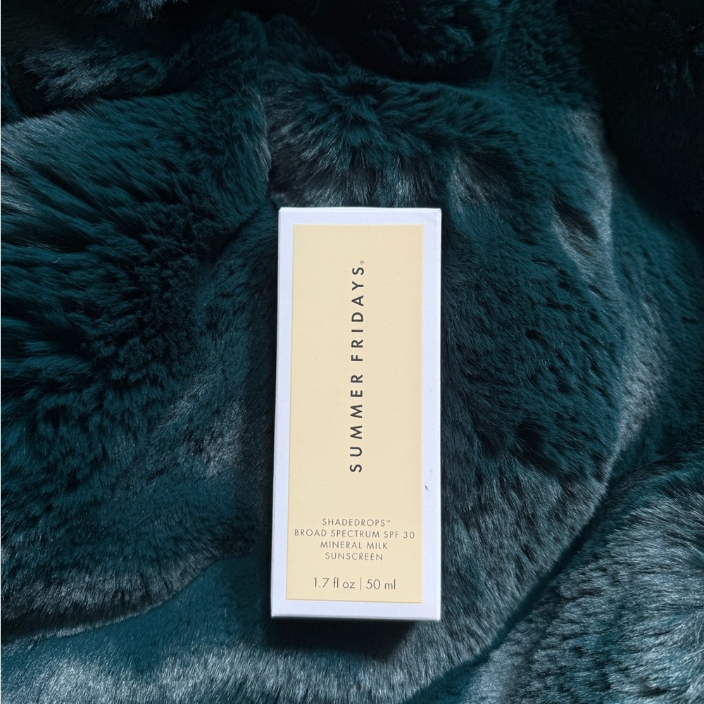 New in box Summer Fridays ShadeDrops Mineral Milk Sunscreen SPF 50, 50 mL